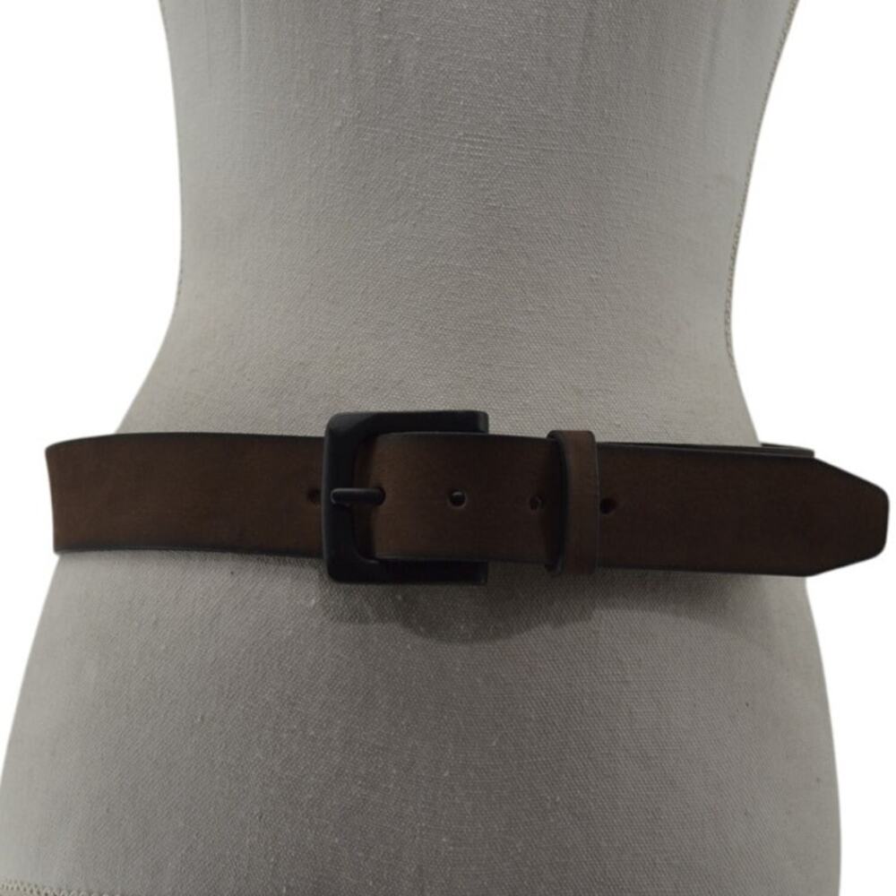 American Bison Brown Leather Belt Durable Mens Classic Sz 32